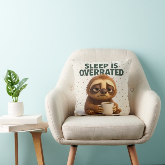 Sleep Is Overrated Sloth – Funny Gift New Parents Kissen (Stuhl )