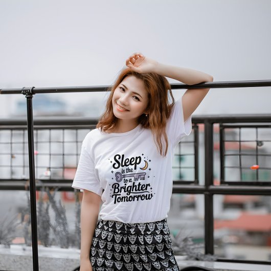 Sleep Is the Key – Minimal Moon & Key Tee