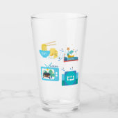 Sleep K-Drama essen und wiederholen (Personalisier Glas (Vorderseite)