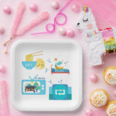 Sleep K-Drama essen & wiederholen Pappteller (Party)