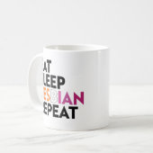 Sleep Lesbian Wiederholung essen Kaffeetasse (Vorderseite Links)
