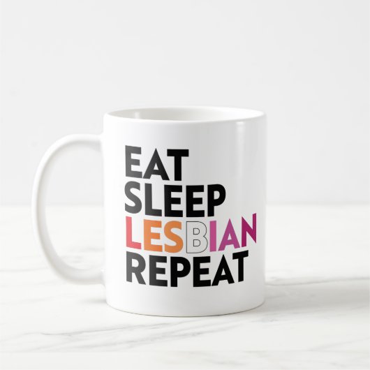 Sleep Lesbian Wiederholung essen Kaffeetasse (Links)