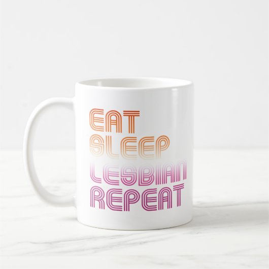 Sleep Lesbian Wiederholung essen Kaffeetasse (Links)