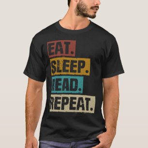 Sleep lesen Wiederholen von Vintagen Lesedokumente T-Shirt