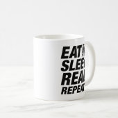 Sleep lesen Wiederholung essen Kaffeetasse (VorderseiteRechts)