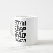 Sleep lesen Wiederholung essen Kaffeetasse (Vorderseite Links)