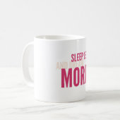 Sleep Less,Dream More Minimalist Motivational Mug Kaffeetasse (Vorderseite Links)