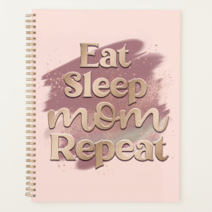 Sleep Mama Eat Wiederholung Mauve Watercolor Typog Planer