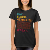 Sleep Memorize Wiederholen CC-Gespräch Kreis 1 ess T-Shirt (Vorderseite)