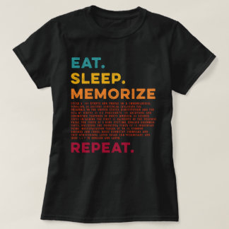Sleep Memorize Wiederholen CC-Gespräch Kreis 3 ess T-Shirt