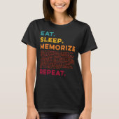 Sleep Memorize Wiederholen CC-Gespräch Kreis 3 ess T-Shirt (Vorderseite)