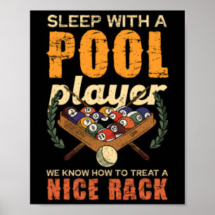 Sleep mit einem Pool Player schön Rack Spaß Poster