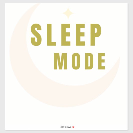 Sleep Mode Moon & Star Sticker (Blatt)