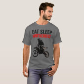 Sleep Motocross Motorrad Pop Art T-Shirt (Vorne ganz)