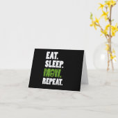 Sleep Mow wiederholen Gras schneiden Landscaper Karte (Gelbe Blume)