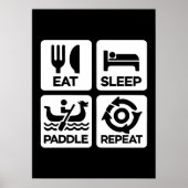 Sleep Paddle Repeat - Dragon Boat Racing Poster (Vorne)