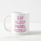 Sleep Padel wiederholen Padel Spieler essen Kaffeetasse (Links)