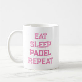 Sleep Padel wiederholen Padel Spieler essen Kaffeetasse
