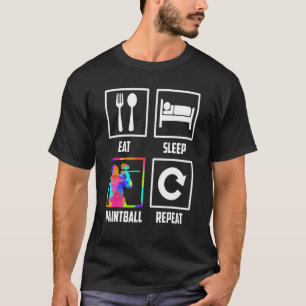 Sleep Paintball Eat Wiederholen Paintballer Paintb T-Shirt