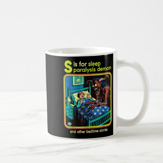 Sleep Paralysis Demon Sarcastic Retro Funny Adult Kaffeetasse (Rechts)