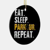 Sleep Parkour Repeat Team essen Keramik Ornament (Rechts)