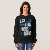 Sleep Physics essen Wiederholung der Physik Sweatshirt (Vorne ganz)