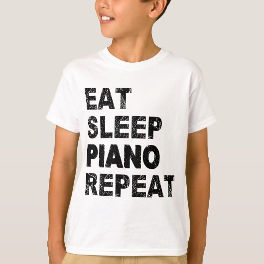 Sleep Piano wiederholen T-Shirt (Vorderseite)
