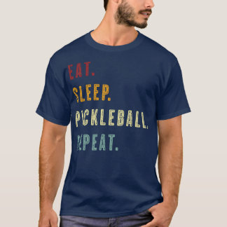 Sleep Pickleball Vintagen Retro-Text wiederholen T-Shirt
