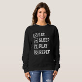 Sleep Play Badminton Player Shuttlecocksport essen Sweatshirt (Vorne ganz)