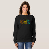 Sleep Play Badminton Player Shuttlecocksport essen Sweatshirt (Vorne ganz)
