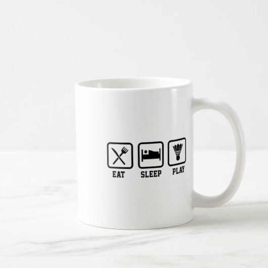 Sleep Play Badminton Player Shuttlespiel essen Kaffeetasse (Rechts)