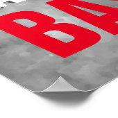 Sleep Play Baseball Black & White Poster (Ecke)