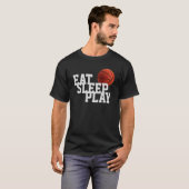 Sleep Play Basketball Black T - Shirt essen (Vorne ganz)