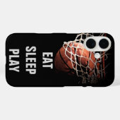 Sleep Play Basketball essen Case-Mate iPhone Hülle (Rückseite (Horizontal))