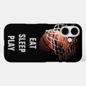 Sleep Play Basketball essen Case-Mate iPhone Hülle (Rückseite (Horizontal))
