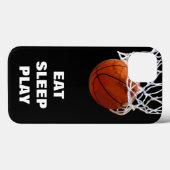 Sleep Play Basketball Motivierend essen Case-Mate iPhone Hülle (Rückseite (Horizontal))