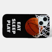 Sleep Play Basketball Motivierend essen Case-Mate iPhone Hülle (Rückseite (Horizontal))