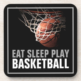 Sleep Play Basketball Motivierend Getränkeuntersetzer