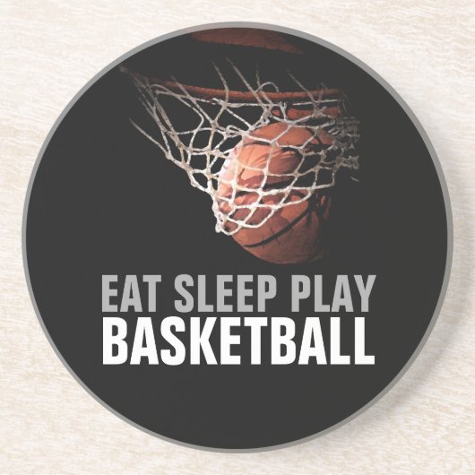 Sleep Play Basketball Motivierend Getränkeuntersetzer (Vorne)