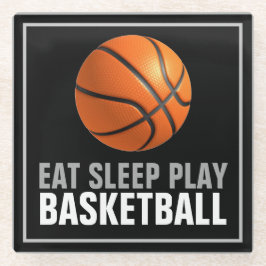 Sleep Play Basketball Motivierend Glasuntersetzer