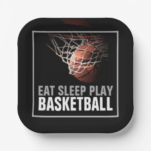 Sleep Play Basketball Motivierend Pappteller