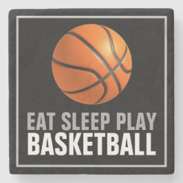 Sleep Play Basketball Motivierend Steinuntersetzer