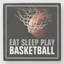 Sleep Play Basketball Motivierend Steinuntersetzer