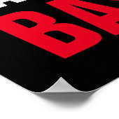 Sleep Play Black & White Baseball Motivierend Poster (Ecke)