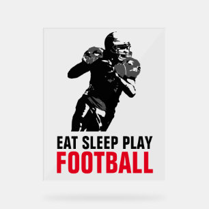 Sleep Play Black & White Football Pop Art Acrylschild