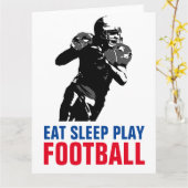 Sleep Play Black & White Football Pop Art Karte (Gelbe Blume)