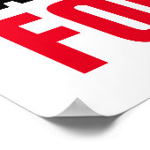 Sleep Play Black & White Football Pop Art Poster (Ecke)