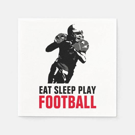 Sleep Play Black & White Football Pop Art Serviette (Vorderseite)