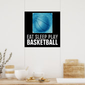 Sleep Play Blue Basketball spielen Poster (Küche)
