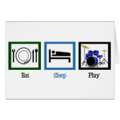 Sleep Play Drums Card essen (Vorderseite (Horizontal))